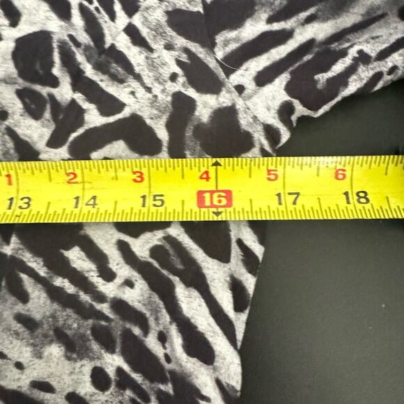 AllSaints Fay Ambient Dress Animal Print Back Tie Mini Gray Black Size Small - Picture 11 of 12
